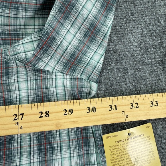 Wrangler Shirt Mens 3XL Plaid Pearl Snap Western Yoke Long Sleeve Cowboy Rodeo - Picture 8 of 11